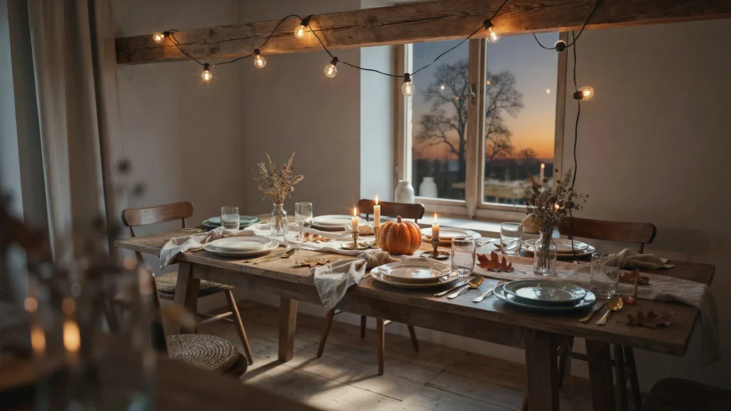String Lights in Warm Amber Tones