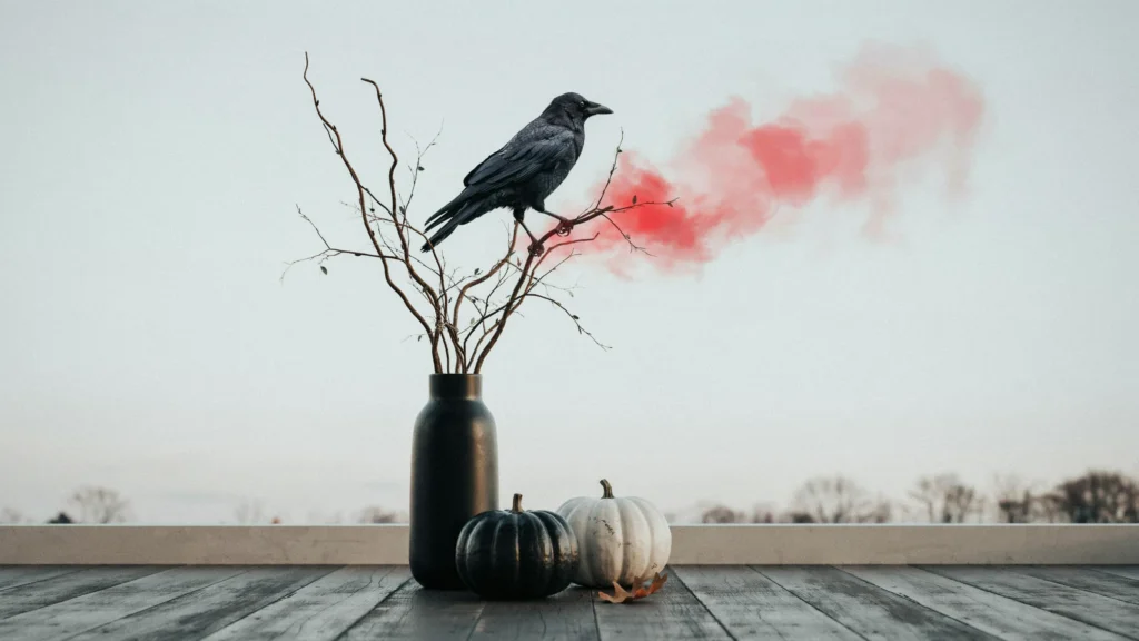 Style Branches With Perched Crows