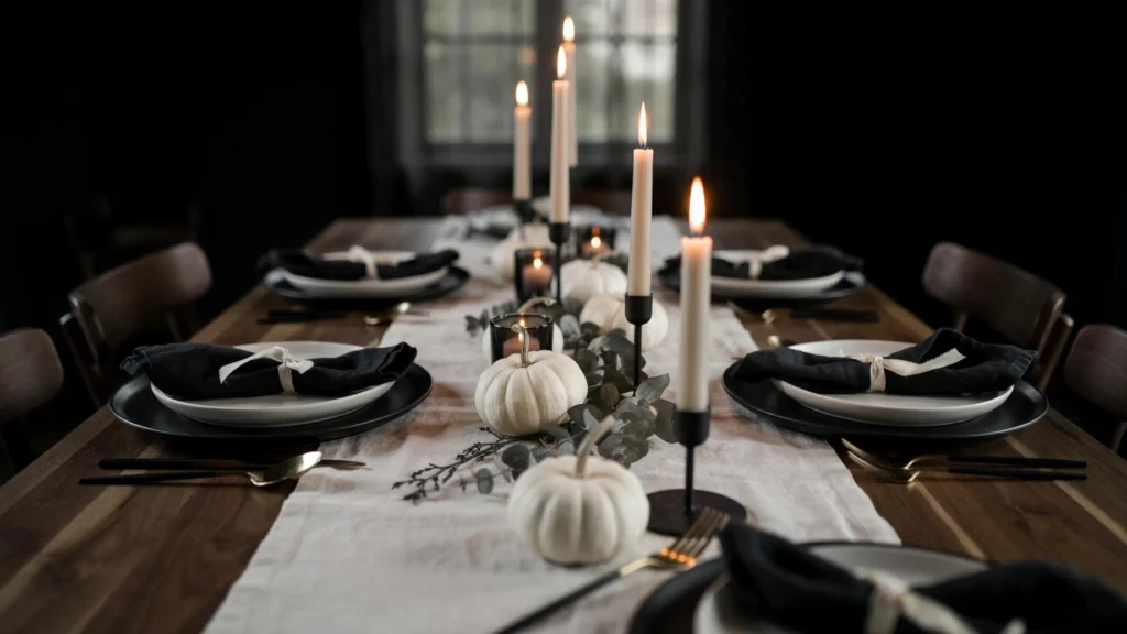 Style a Black-and-White Tablescape