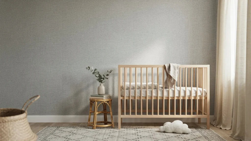 Textured Grasscloth in a Soft Neutral
