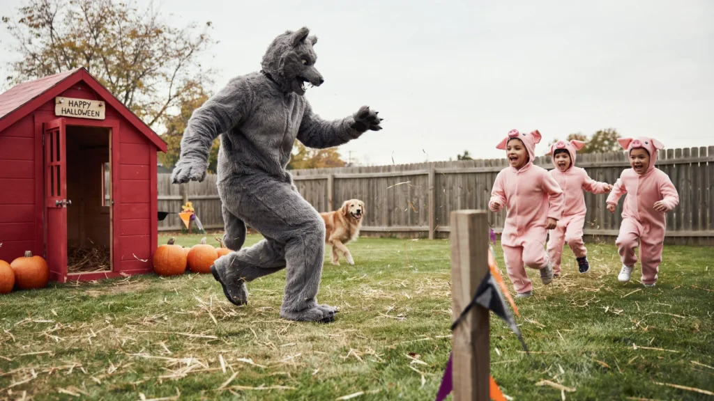 Three Little Pigs and the Wolf