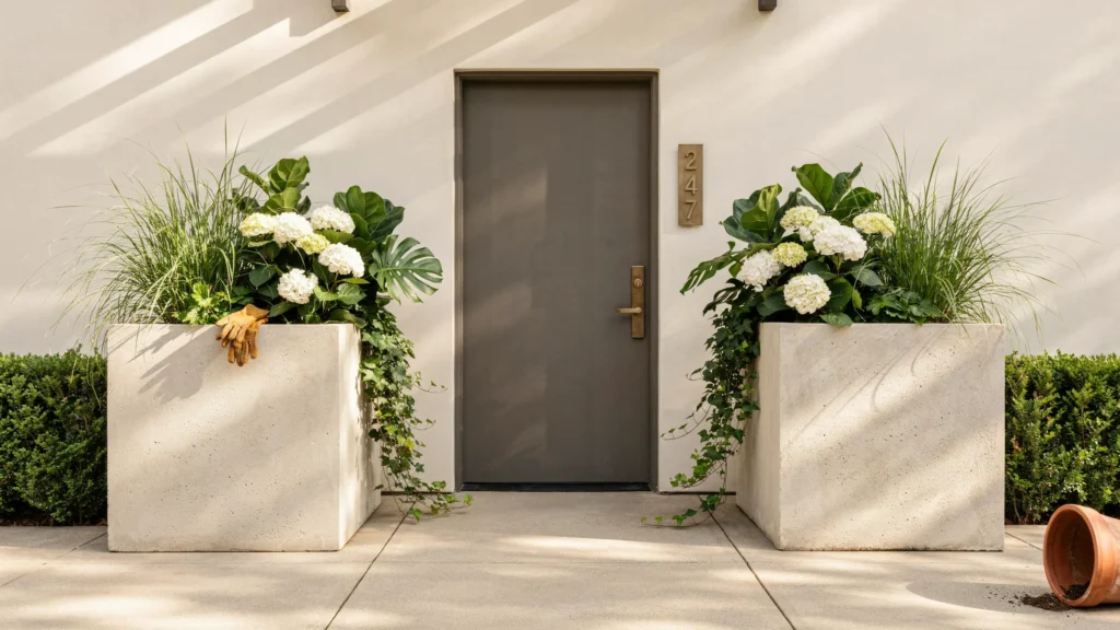 Use Oversized Matching Planters