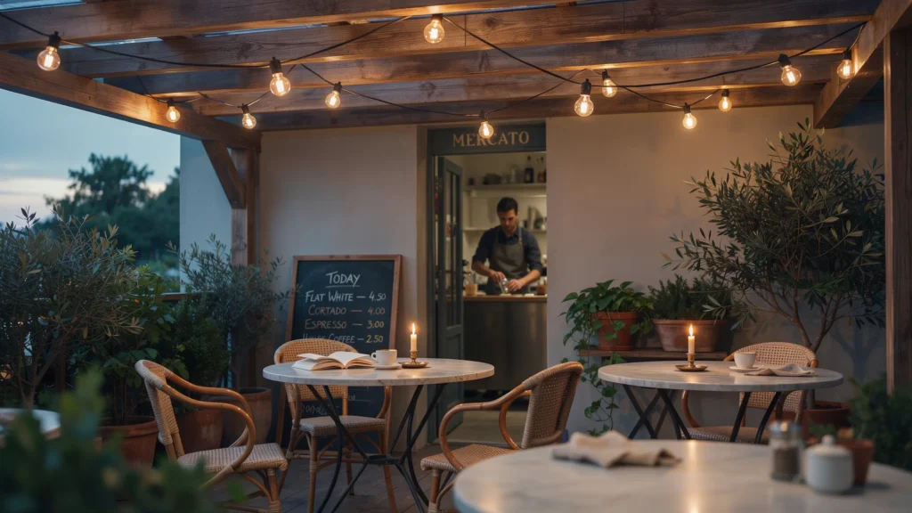 Use Warm String Lights for Evening Charm
