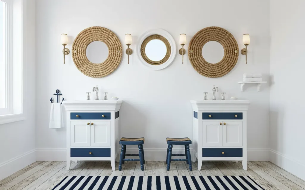 1. Go Nautical for a Timeless Shared Bathroom