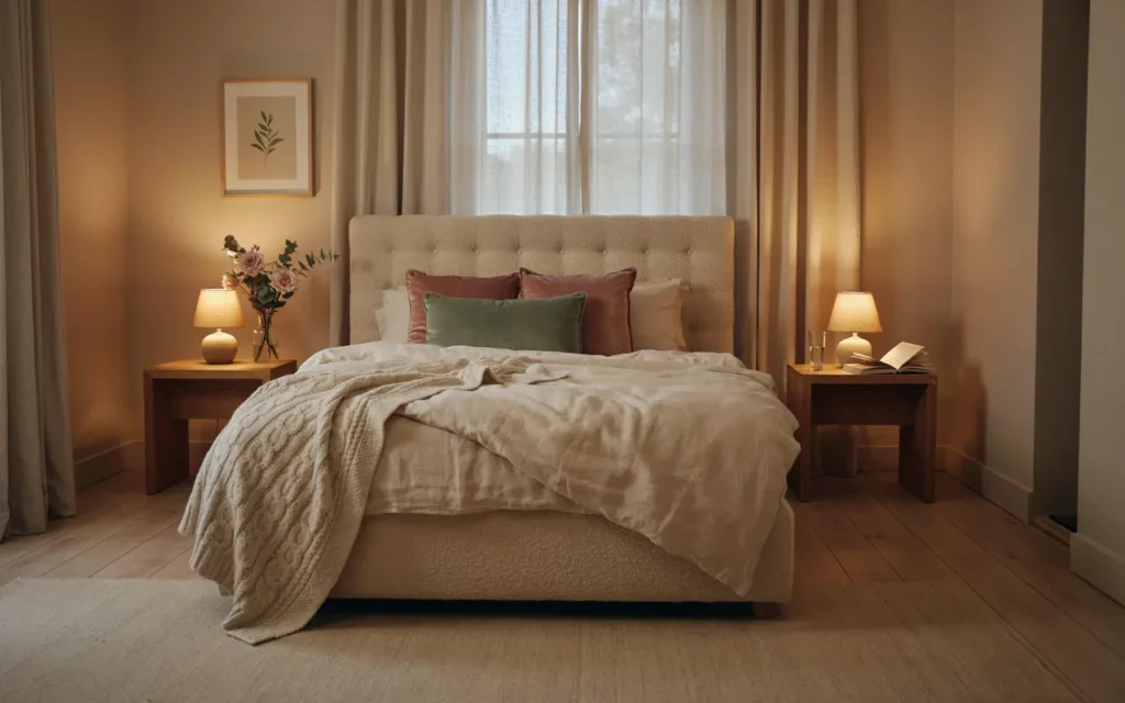 1. Layer the Bed Like a Boutique Retreat