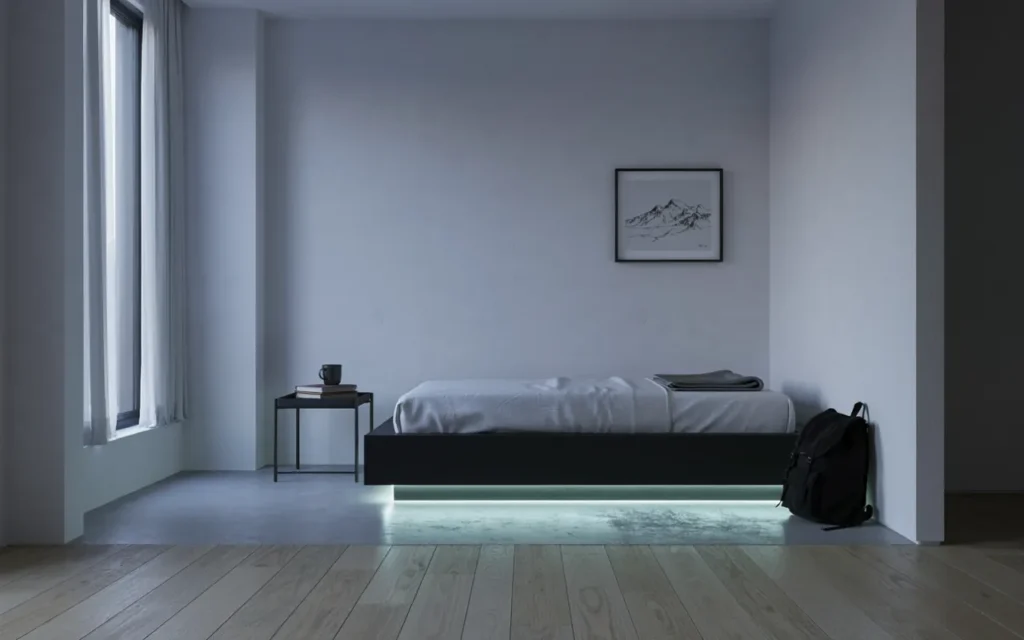 1. Minimalist Monochrome Bedroom
