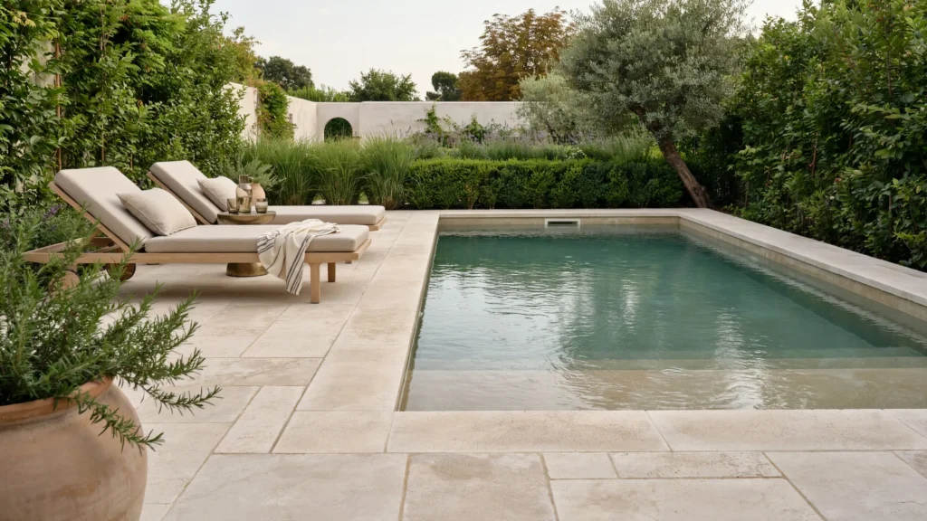 10. Add a Small Lounge Beside the Water