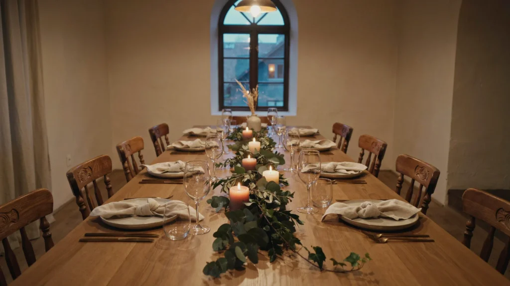 10. Combine Candles With Natural Greenery
