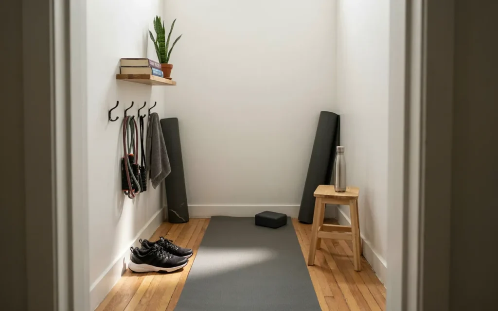 10. Convert a Closet Into a Micro Bar-Gym Hybrid