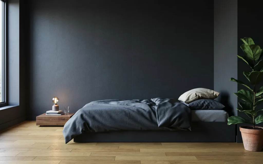 10. Renter-Friendly Black Wallpaper