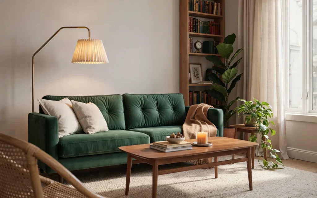 10. Rich Green Sofa for a Statement