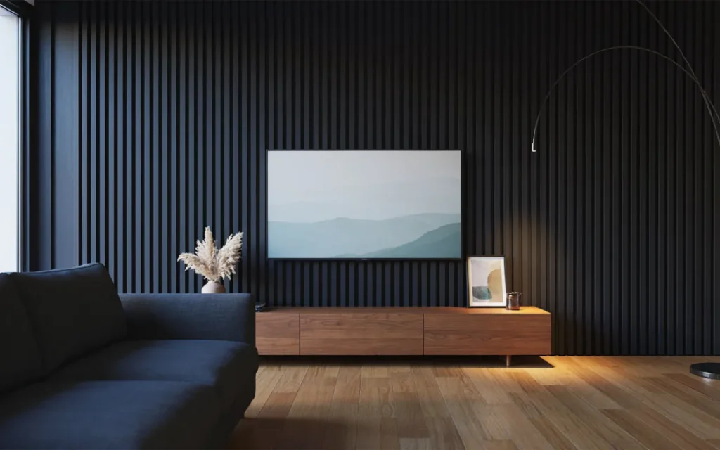 11. A Black Media or TV Wall