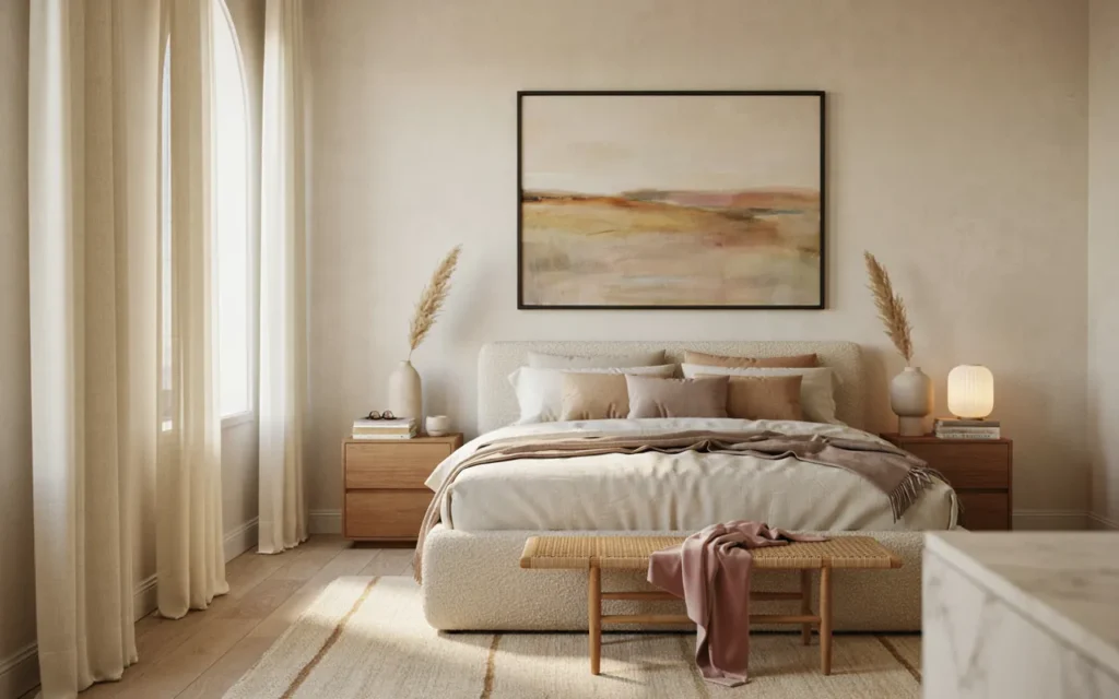 11. Turn Oversized Art Into a Headboard