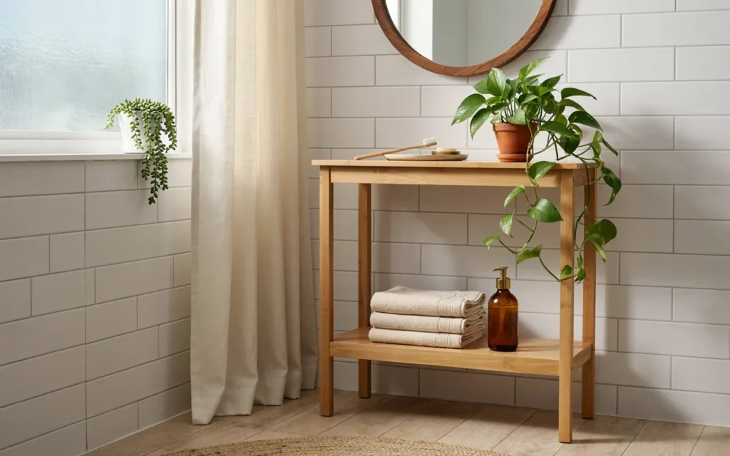 12. Add a Small Plant for Natural Texture