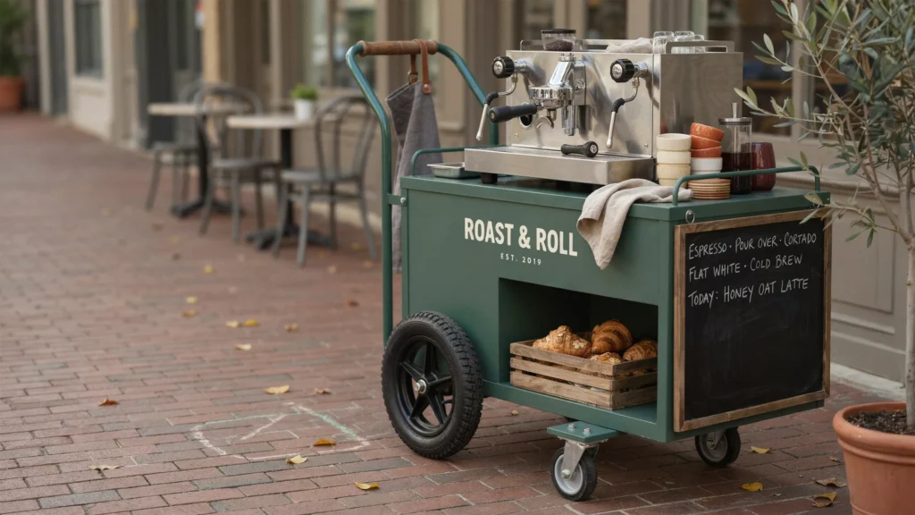 12. Cargo-Style Cart with Wheels and Handle