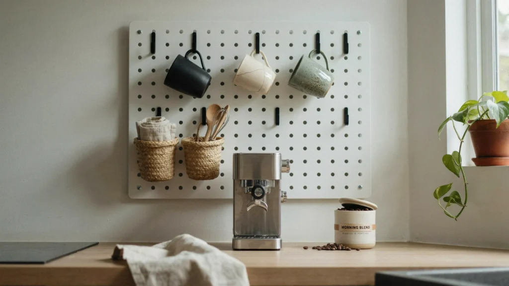 12. Pegboard Organization Wall