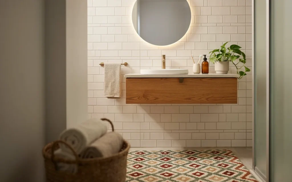 13. Use a Decorative Bath Mat