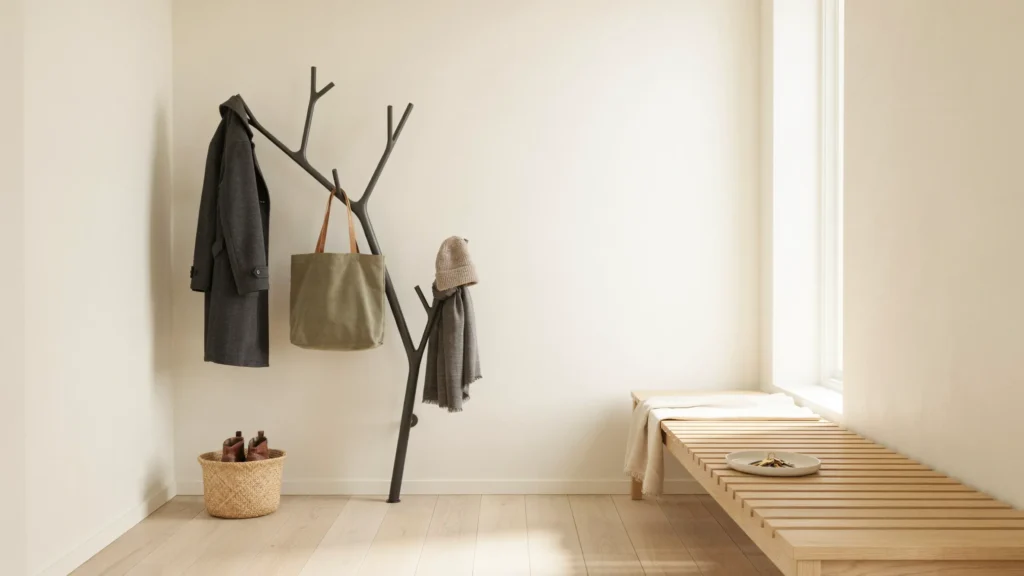 14. Hang a Wall-Mounted Coat Rack with Character