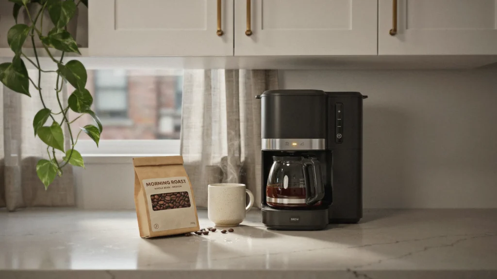 14. Under-Cabinet Coffee Nook