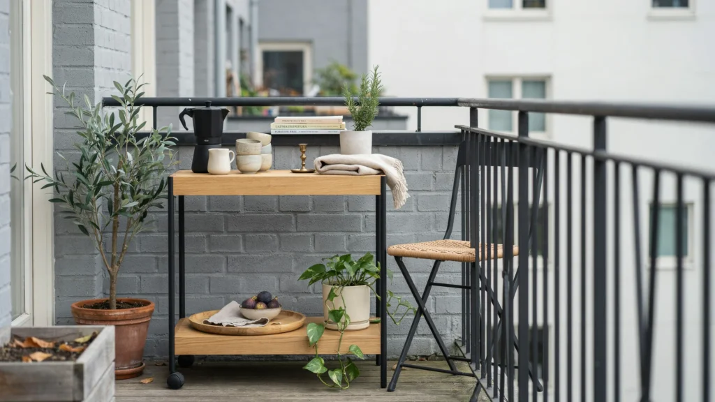 14. Use a Foldable Kitchen Cart