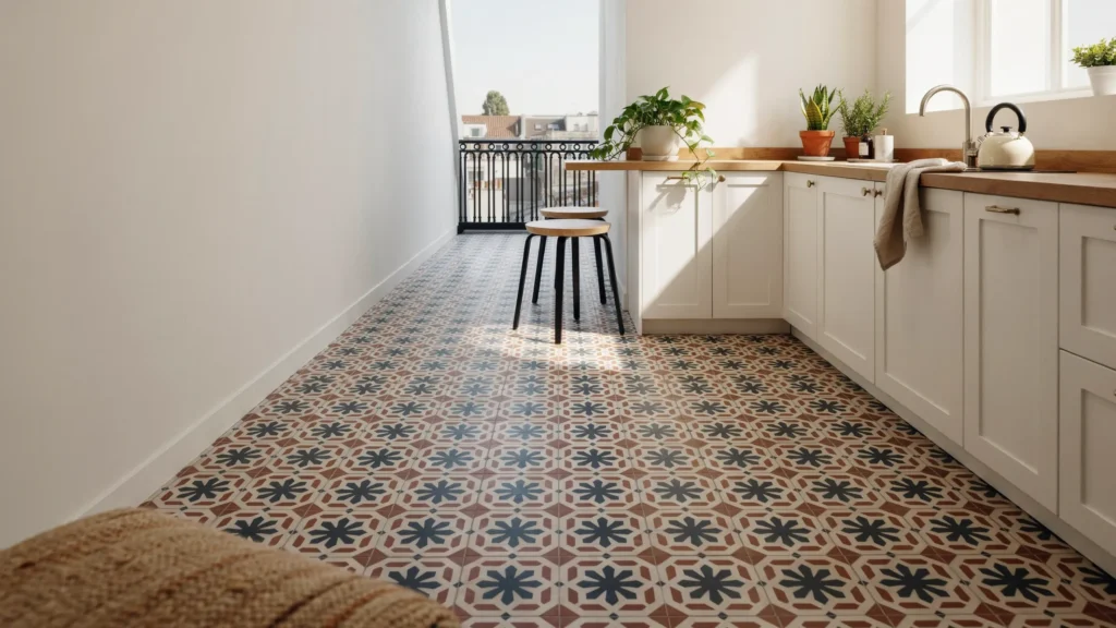 15. Add Patterned Floor Tiles