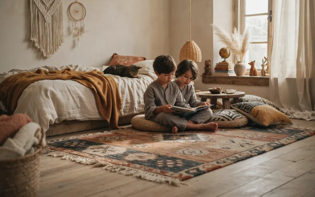 16. Boho Chill Boys Bedroom