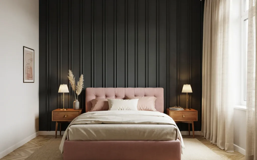 16. Try a Black and Pink Accent Combination