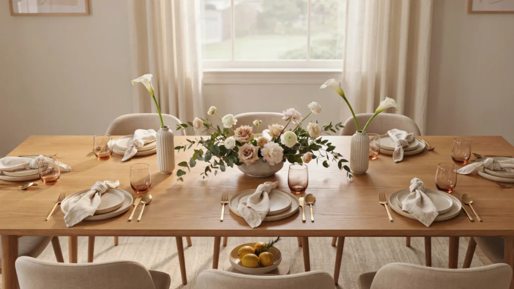 17. Match the Centerpiece to the Dining Room Colors
