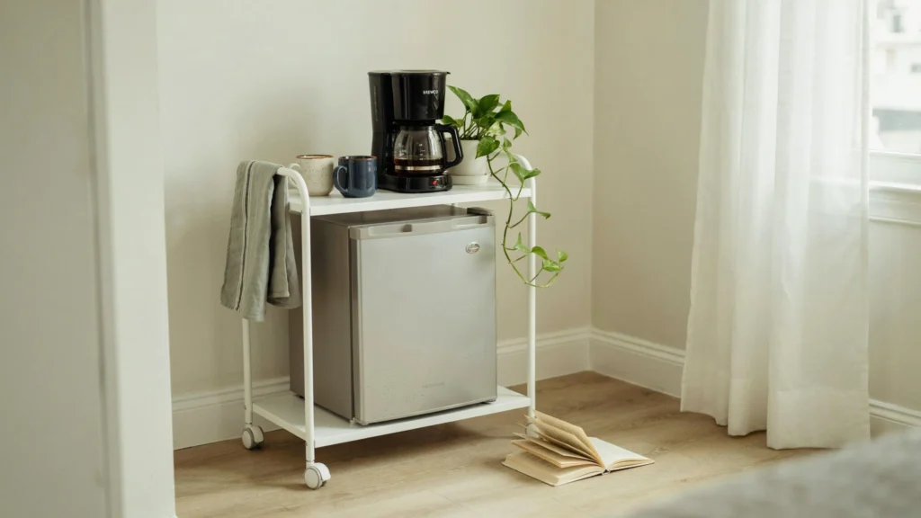 17. Mini Fridge Cart Combo