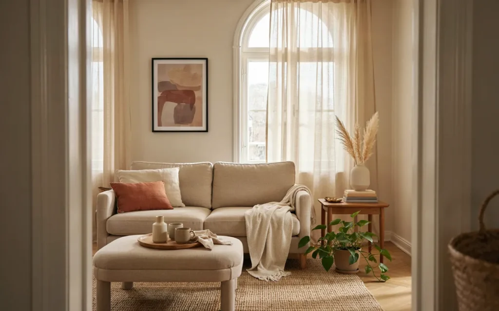 17. Sofa With a Matching Ottoman