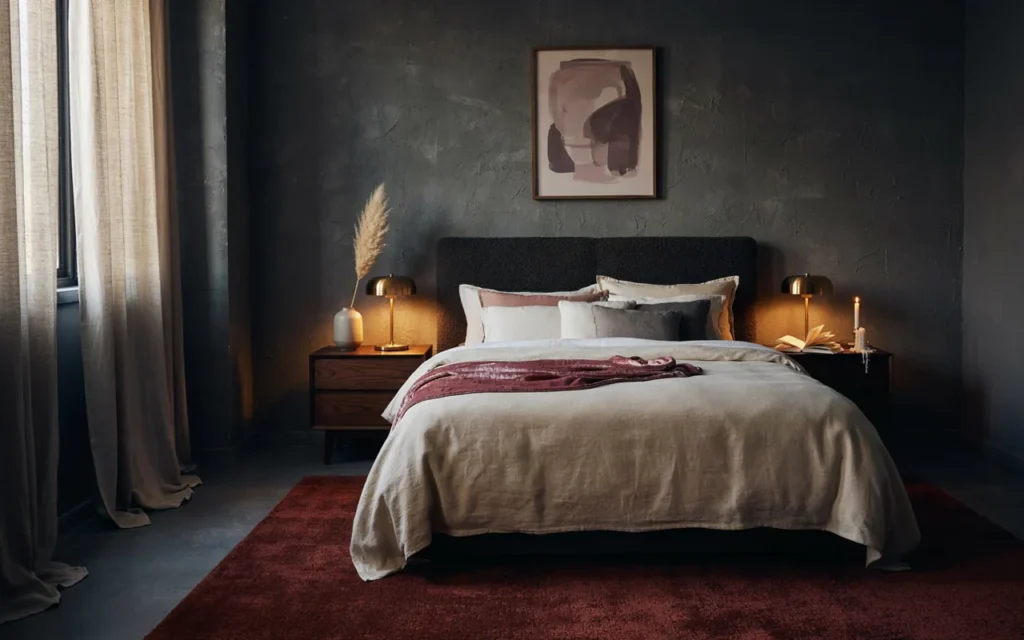 17. Try a Dark, Cocoon-Like Bedroom