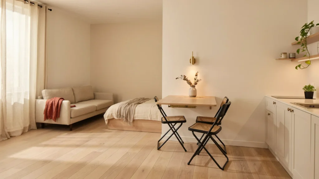 19. Add a Fold-Down Dining Table