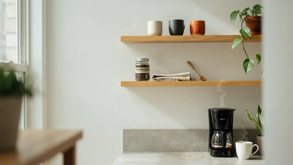 2. Floating Wall Shelves