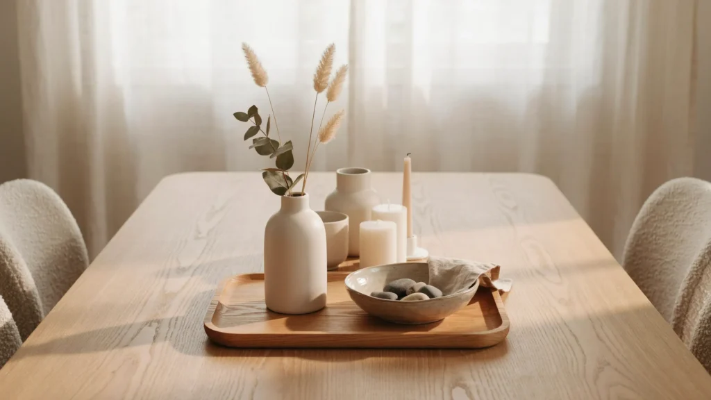 2. Use a Wooden Tray to Group Everything
