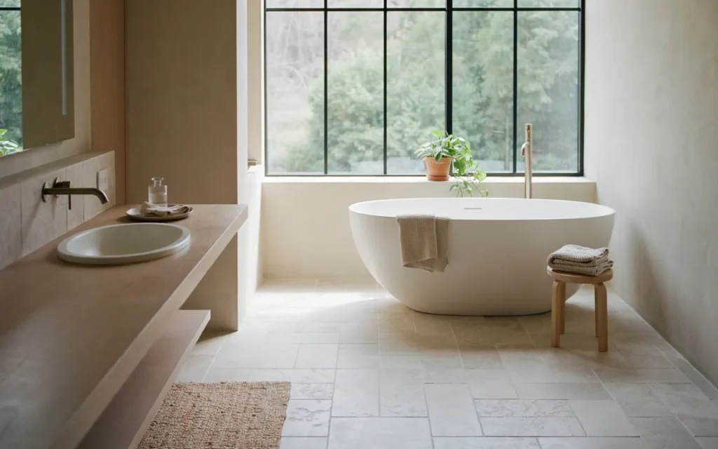 20. Bright Bathroom With A Large Window