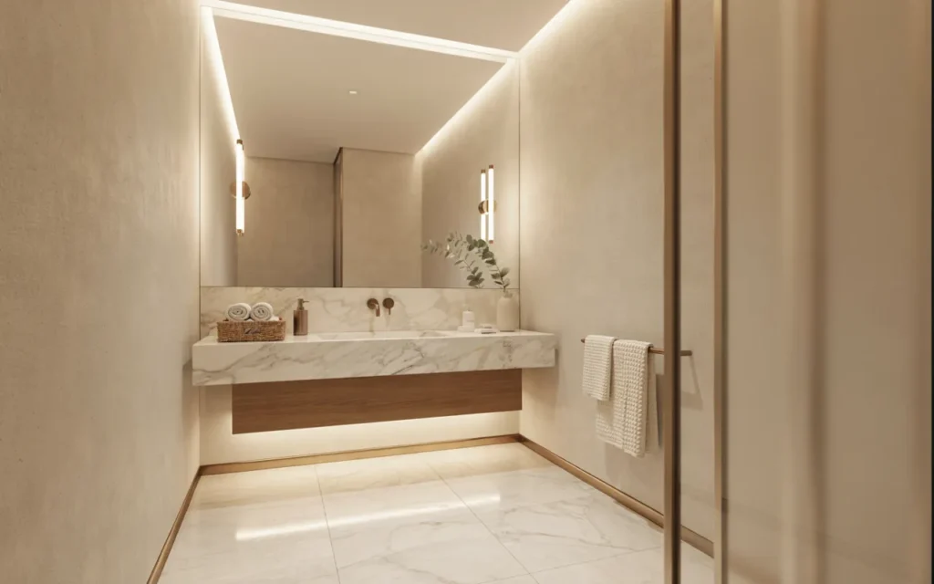 20. Make a Windowless Bathroom Feel Brighter