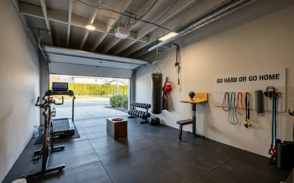21. Use a Spacious Garage for Cardio and Boxing