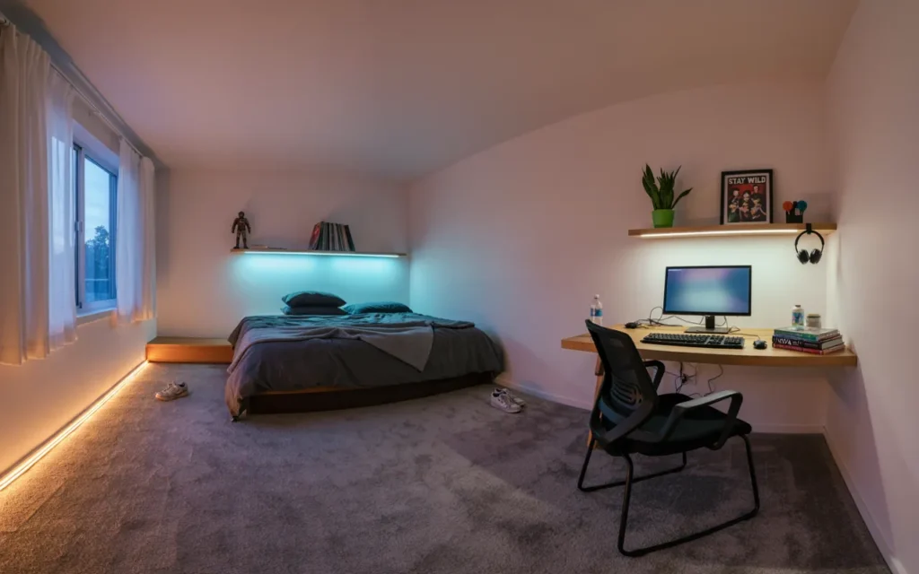 22. LED Ambient Relaxation Bedroom