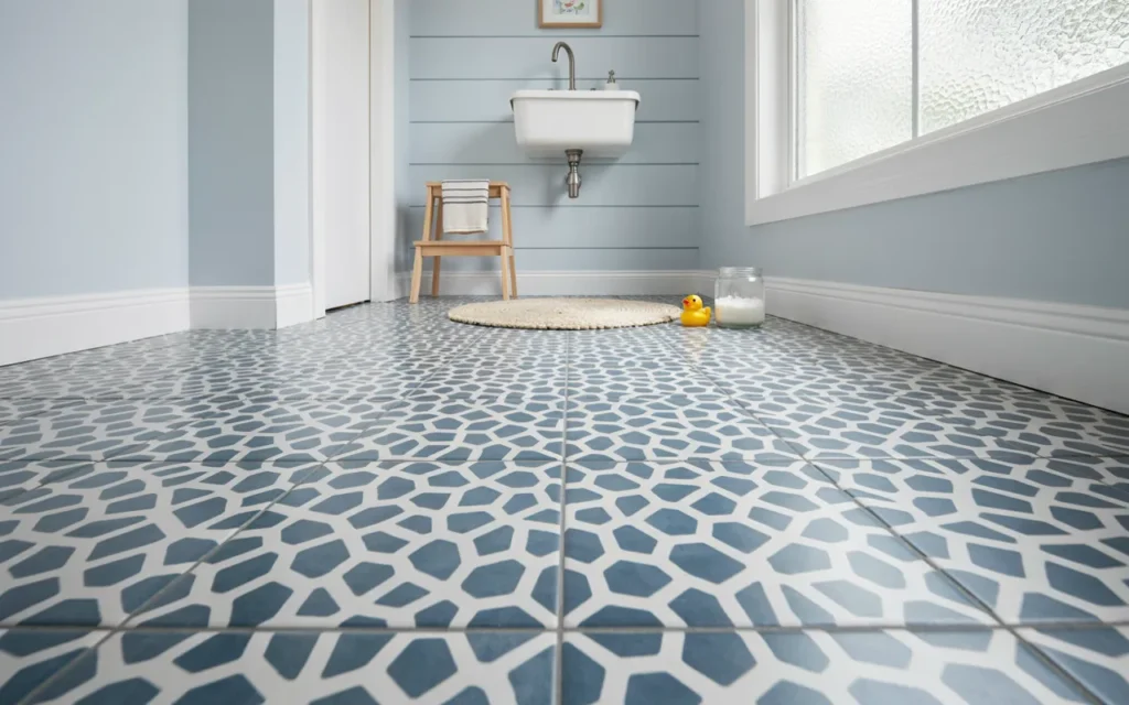 3. Choose Patterned, Slip-Resistant Flooring