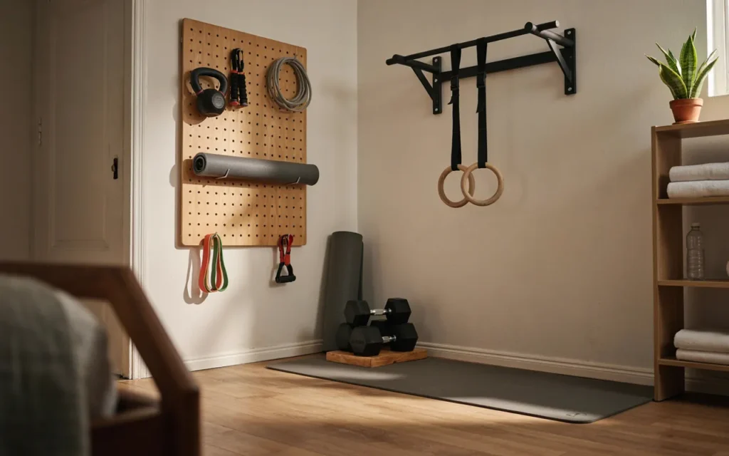 33. Build a Compact Corner Gym in a Small Apartment