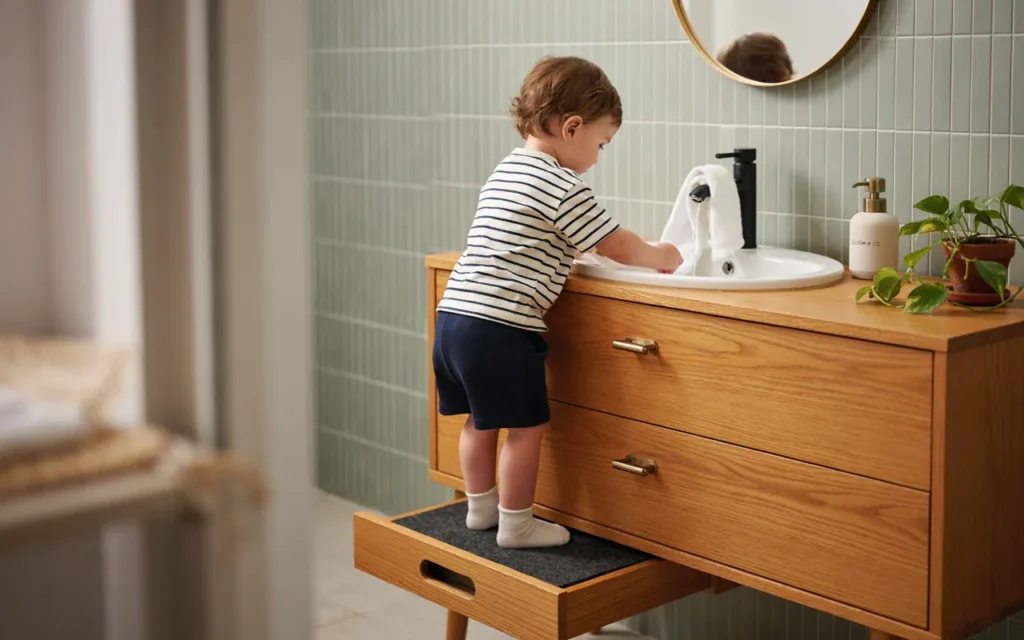 4. Build In a Step Stool for Independence