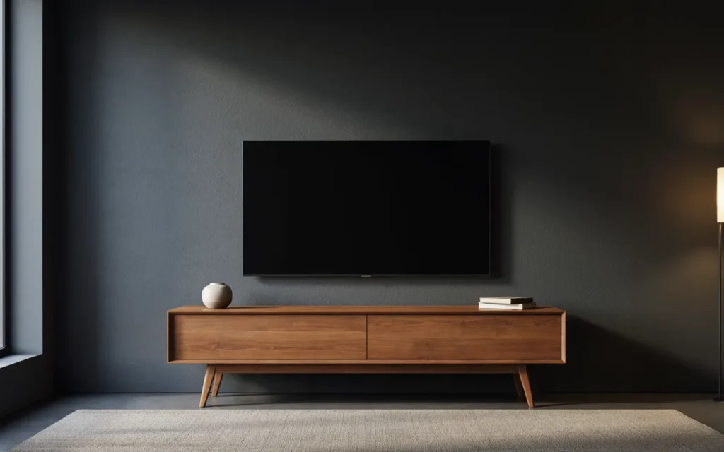 5. Camouflaged Black Wall TV