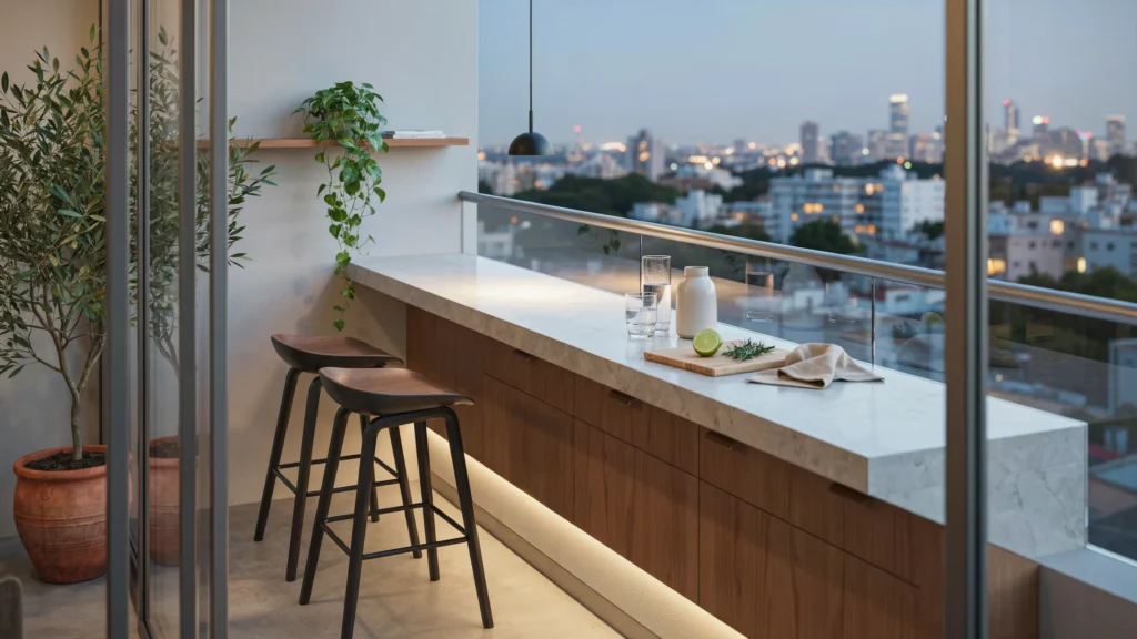 5. Combine the Kitchenette With a Bar Counter