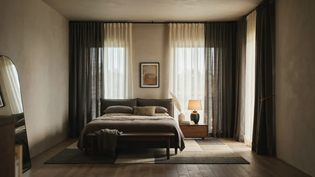 5. Install Floor-to-Ceiling Curtains