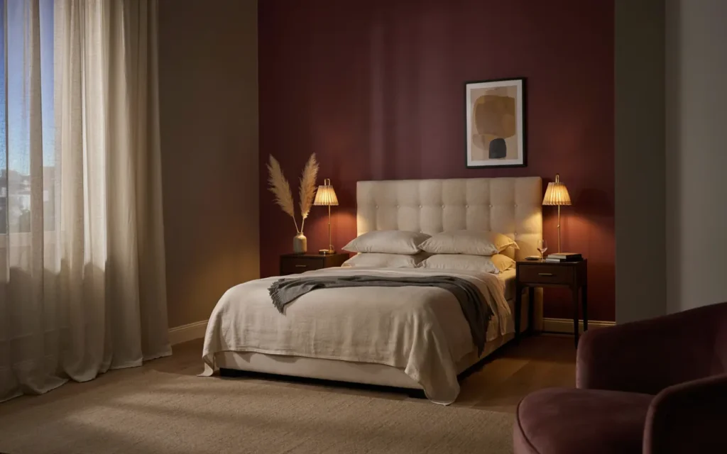 5. Paint a Deep Romantic Accent Wall