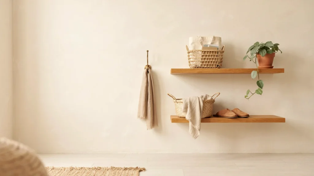 6. Add Floating Shelves for Display and Storage