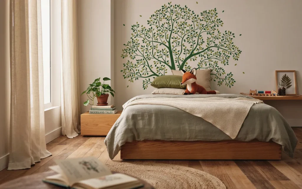 6. Nature-Inspired Forest Bedroom
