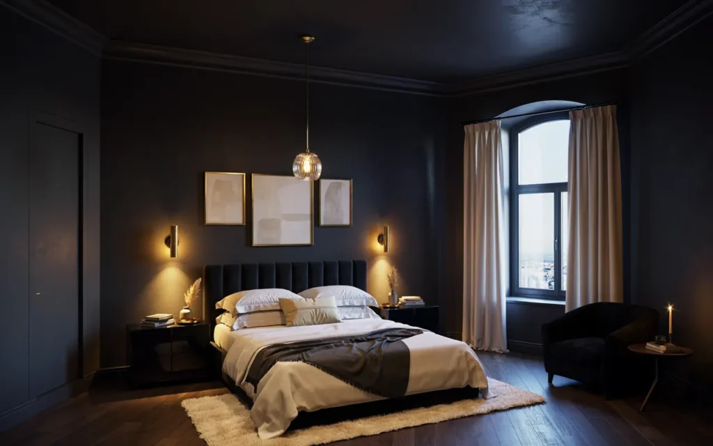 7. Make a Gold and Black Bedroom