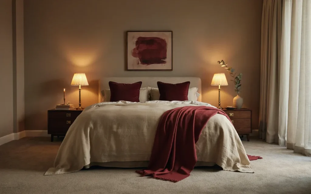 8. Add Burgundy or Wine-Red Accents
