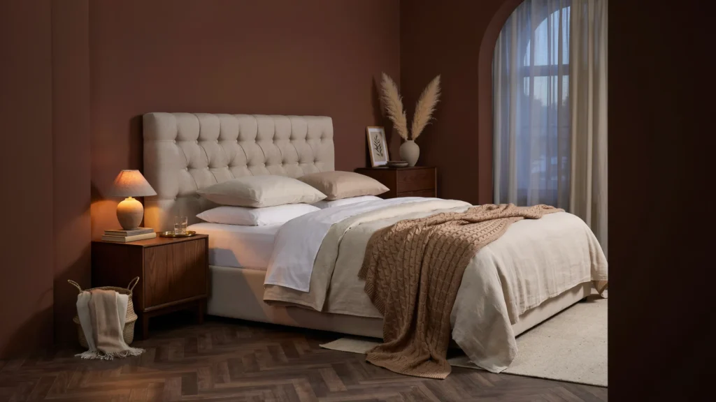 8. Earthy Brown for a Cocooning Bedroom